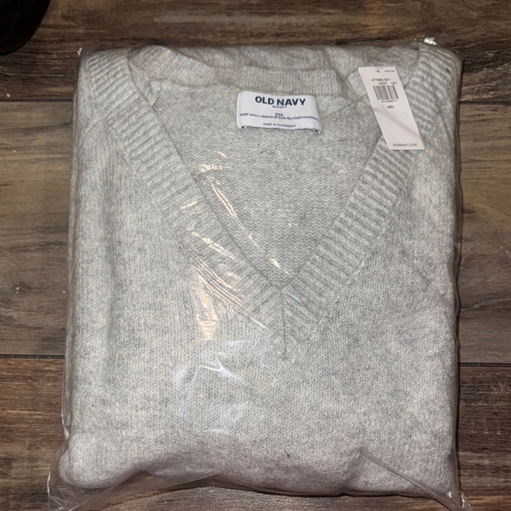 NWT OLD NAVY So Soft Sweater Dress Gray Plus Size V-Neck Size XXL BNIB - Picture 2 of 13